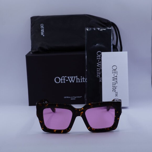 Off-White OERI14D MYSTIC 6030 Square Sunglasses – Havana/Pink - Picture 3 of 10
